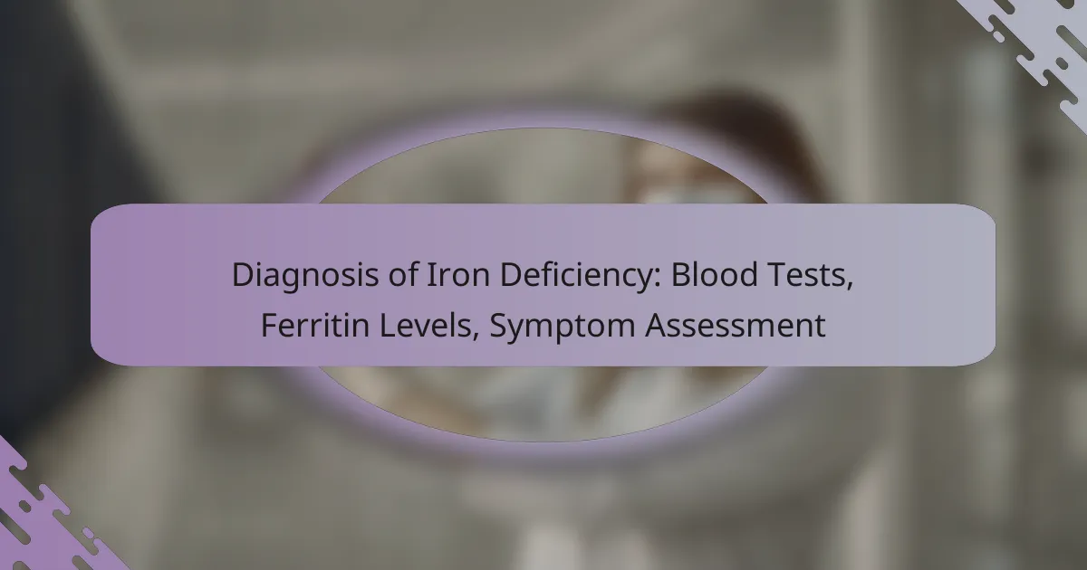 Diagnosis of Iron Deficiency: Blood Tests, Ferritin Levels, Symptom Assessment