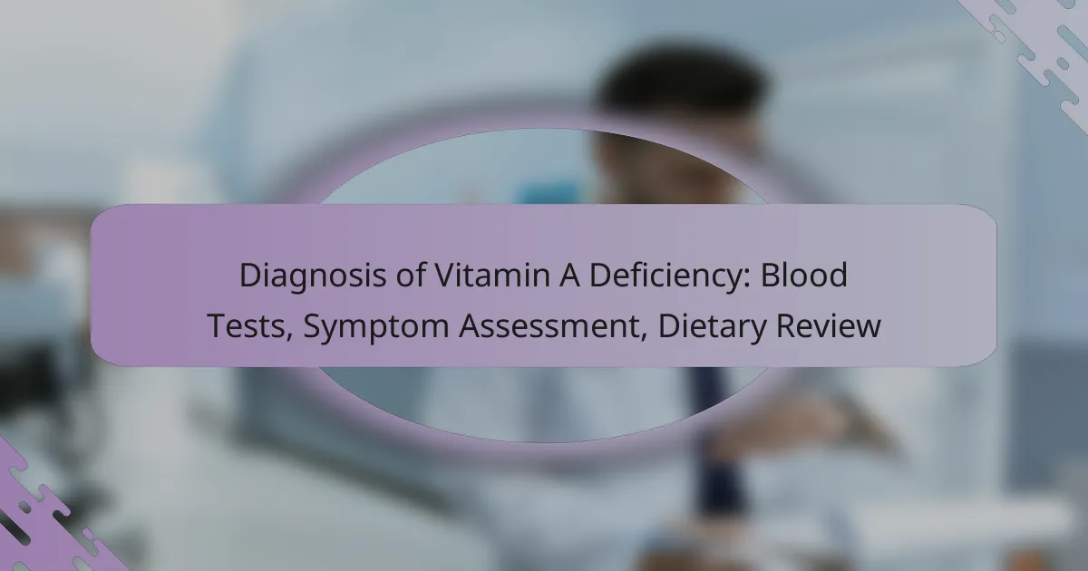 Diagnosis of Vitamin A Deficiency: Blood Tests, Symptom Assessment, Dietary Review