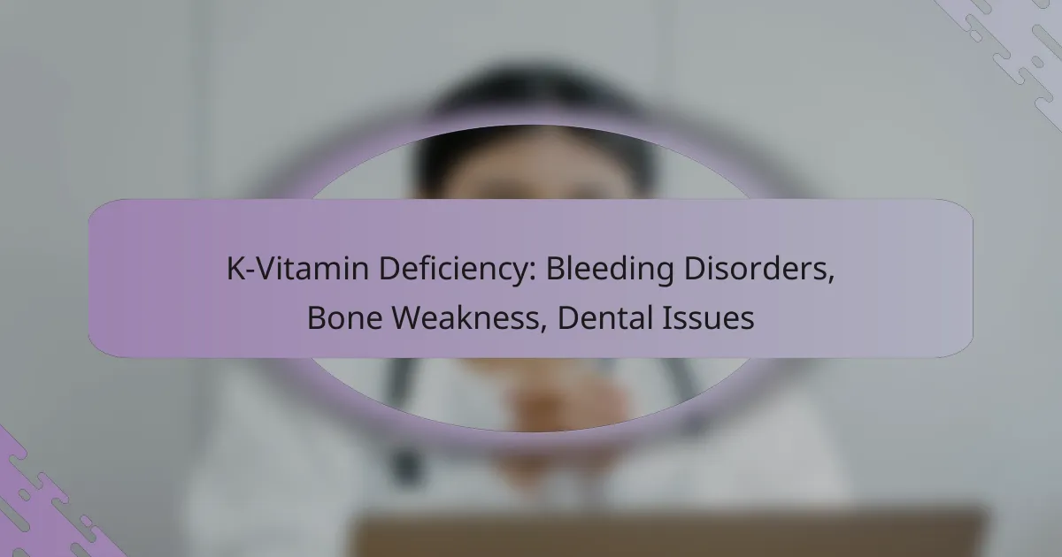K-Vitamin Deficiency: Bleeding Disorders, Bone Weakness, Dental Issues