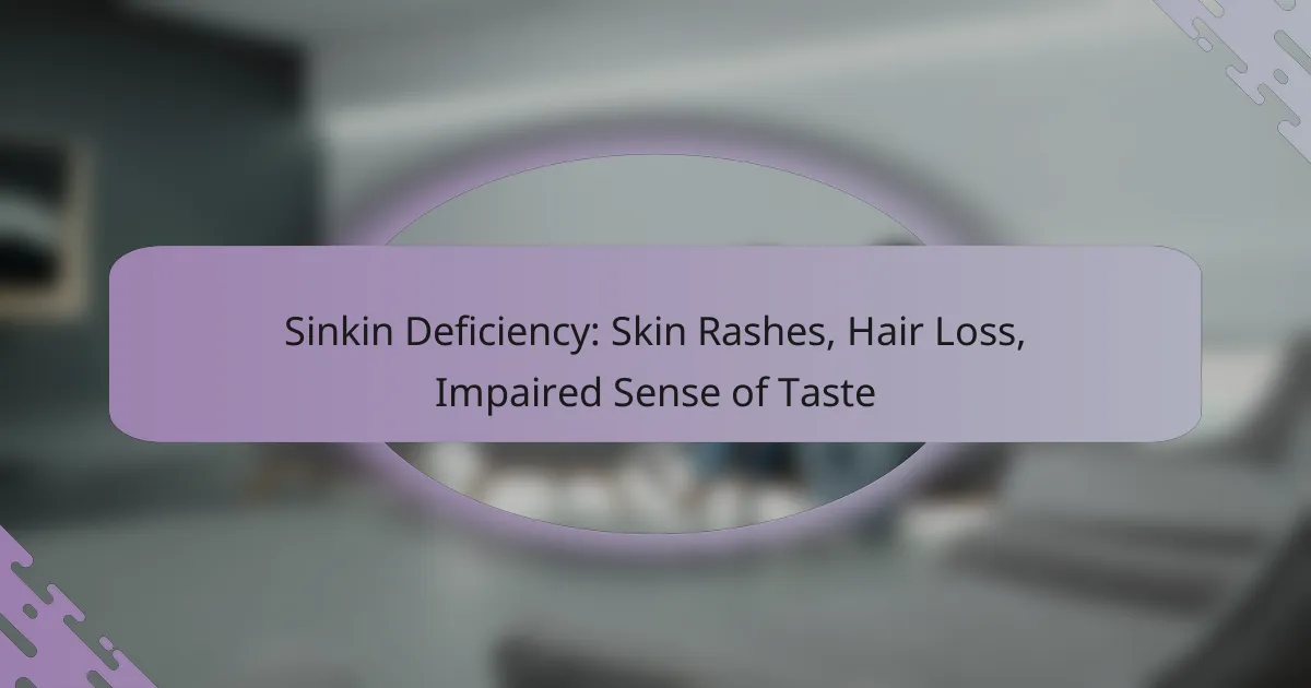 Sinkin Deficiency: Skin Rashes, Hair Loss, Impaired Sense of Taste
