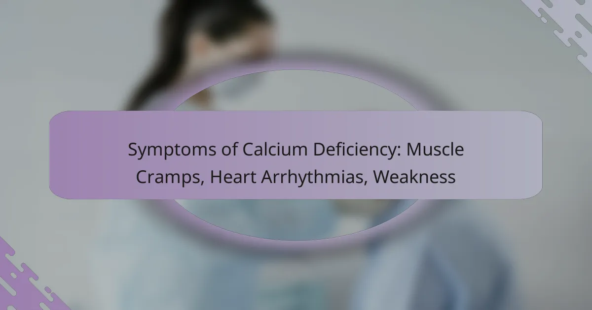 Symptoms of Calcium Deficiency: Muscle Cramps, Heart Arrhythmias, Weakness