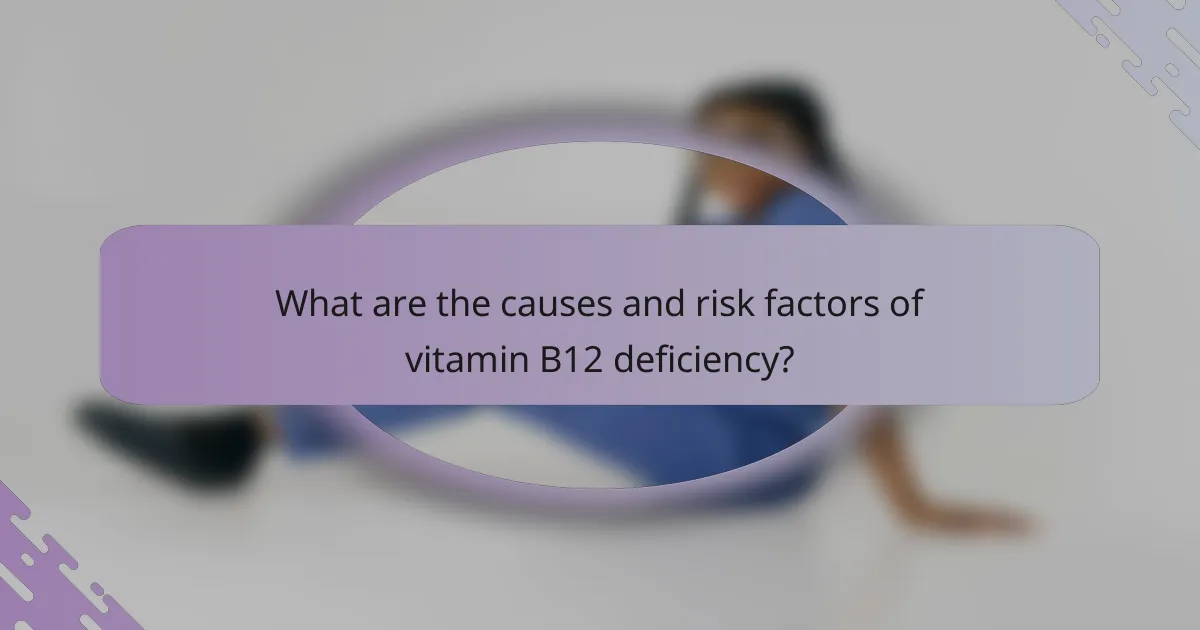 What are the causes and risk factors of vitamin B12 deficiency?